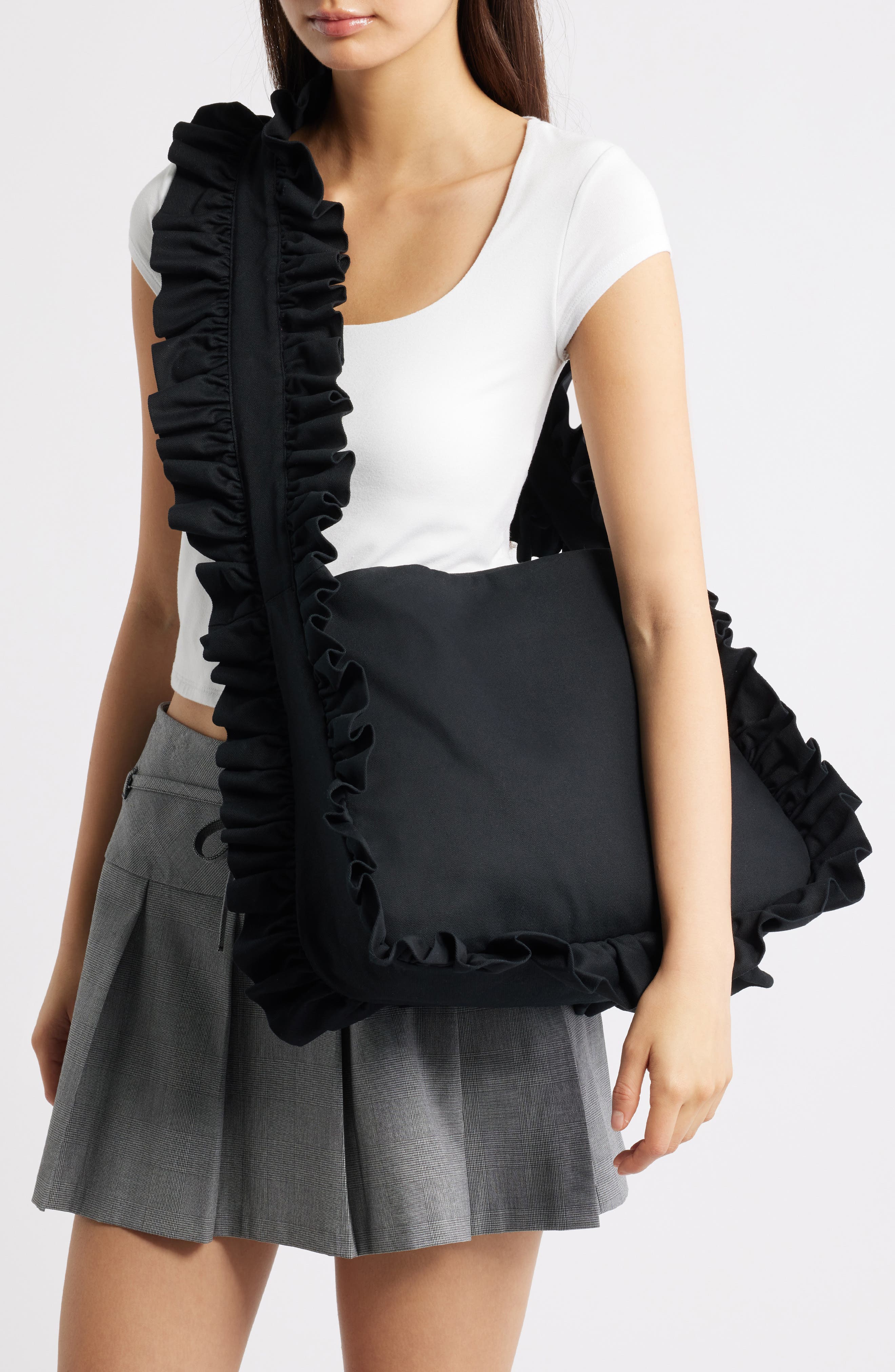 Baggy London Big Baggy Shoulder Bag, Alternate, color, Black