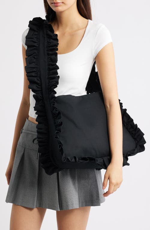 Baggy London Big Baggy Shoulder Bag In Black