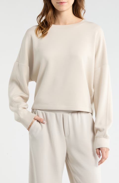 Whisper Knit Easy Crew Sweatshirt