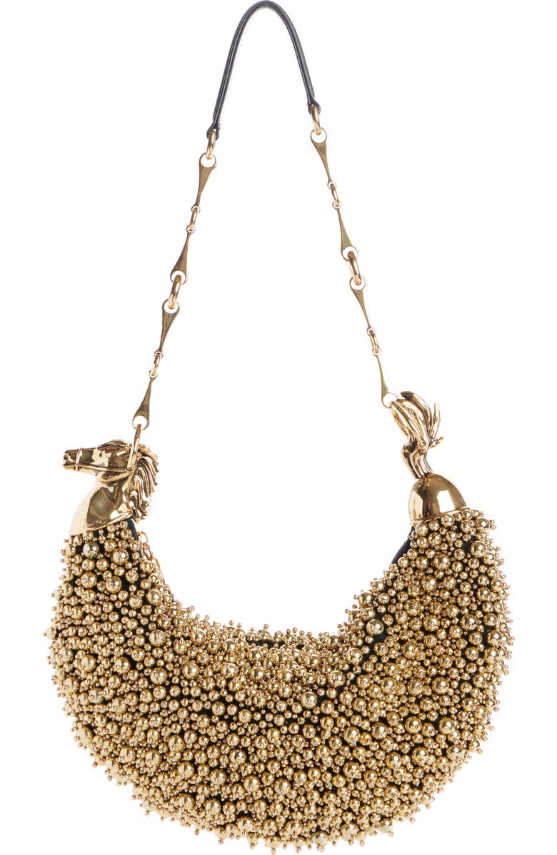 Chloé Chain Horse Beaded Hobo Bag, Main, color,