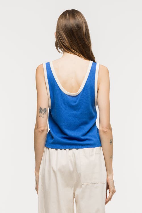 Toit Volant Kaya Knit Tank Top In Blue
