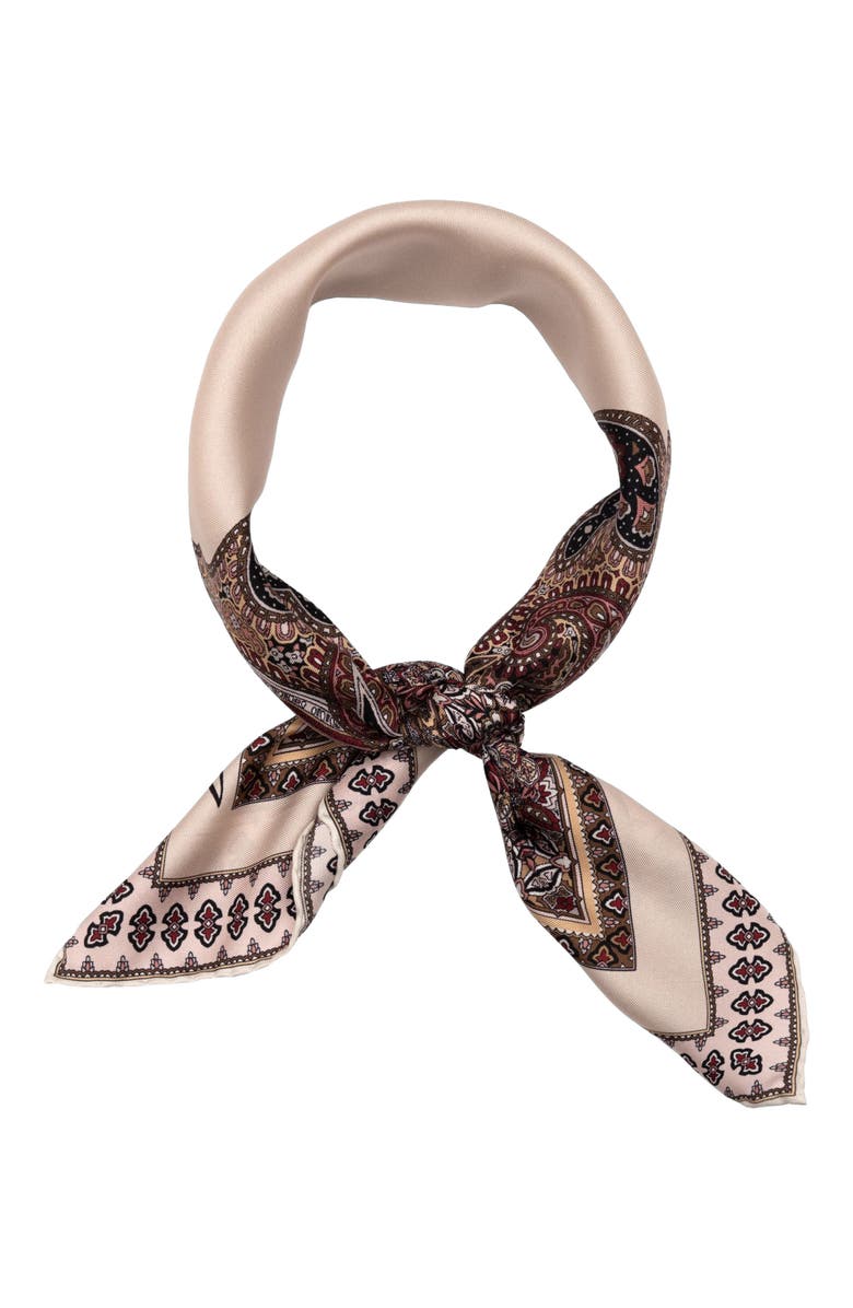 Elizabetta Marcello - Silk Neckerchief for Men, Alternate, color, Beige And Rose