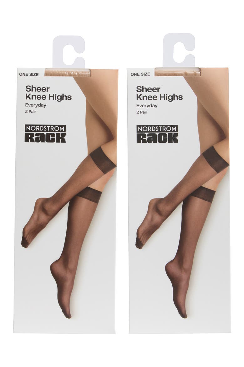 Everyday Sheer 2-Pack Knee High Socks, Alternate, color, MOONLIGHT