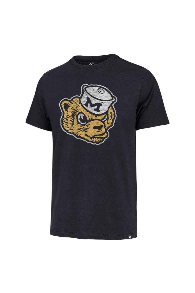 Men's '47 Navy Michigan Wolverines Premier Franklin T-Shirt, Alternate, color, Navy