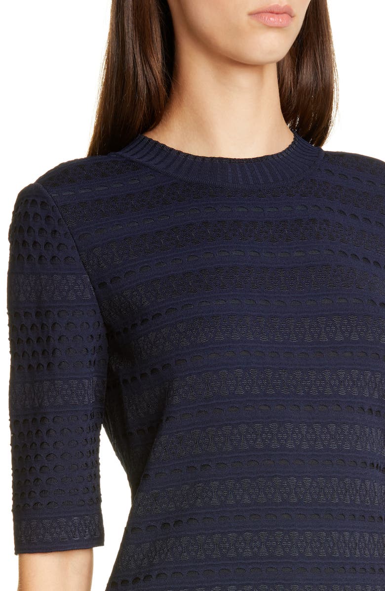 St. John Collection Engineered Lace Jacquard Sweater, Alternate, color, 