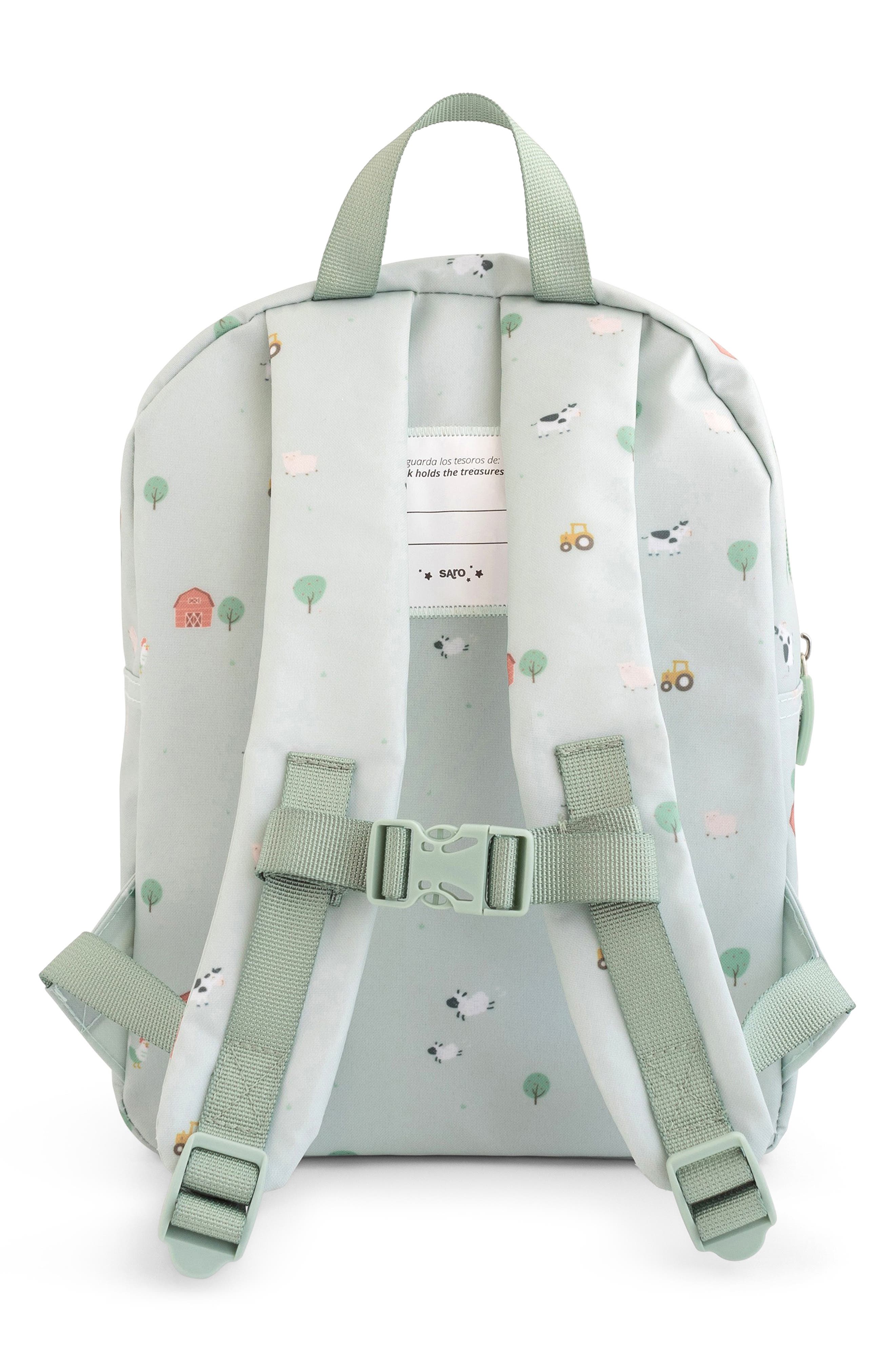 Kid Sized Backpack, Alternate, color, FUNNY FARM