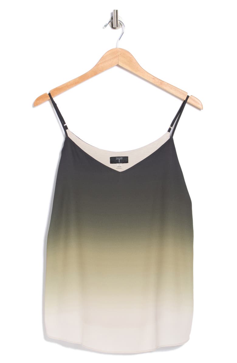T Tahari Ombre Tank, Main, color, Black/ Green/ Tan