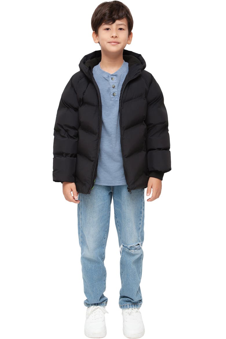 Kids' Seamless Puffer Jacket, Alternate, color, Black
