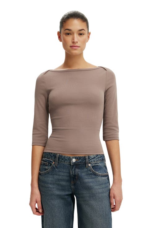 Women's 90S Boatneck ¾ Sleeve