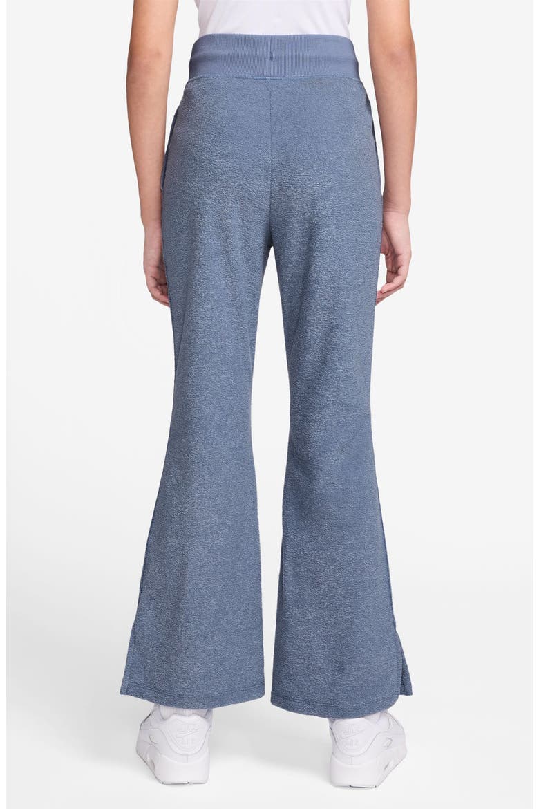 Kids' Sportswear Cotton Fleece Flare Leg Pants, Alternate, color, 499 WORLD INDIGO/WHITE