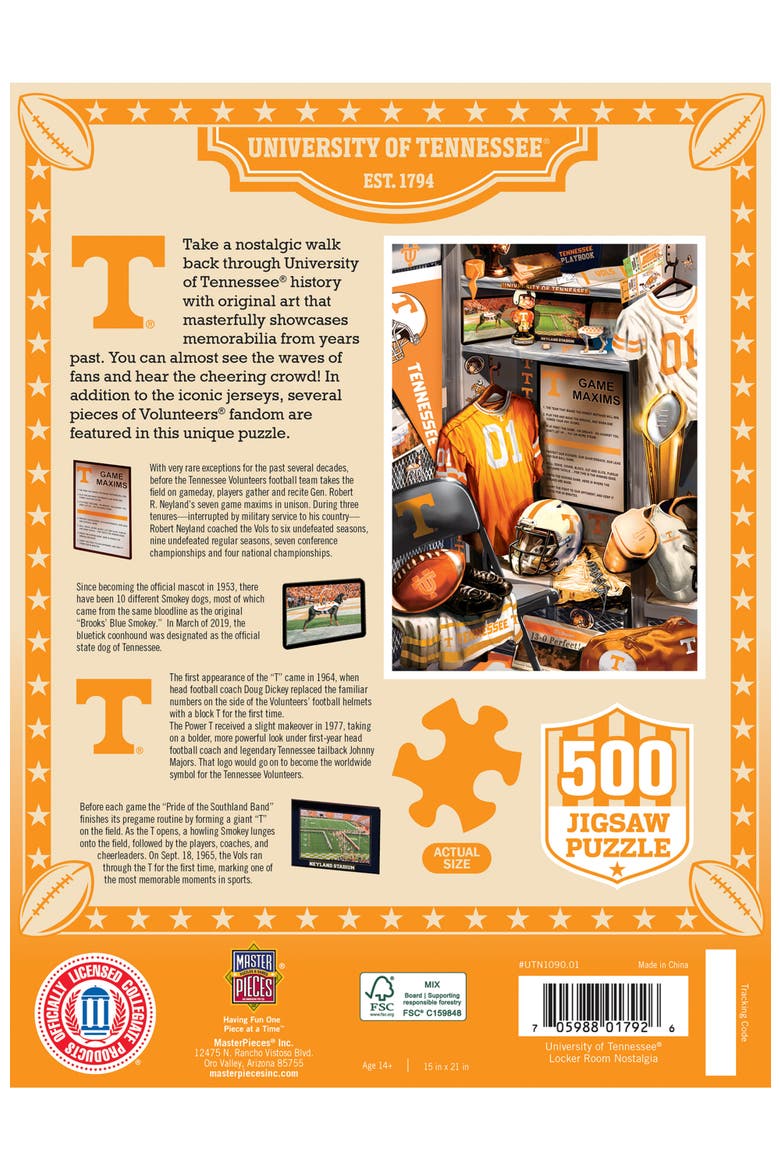 Tennessee Volunteers Locker 500pc Puzzle, Alternate, color, Multicolor