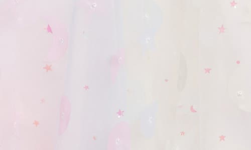 Doe A Dear Kids' Moon & Star Embellished Mesh Dress In White