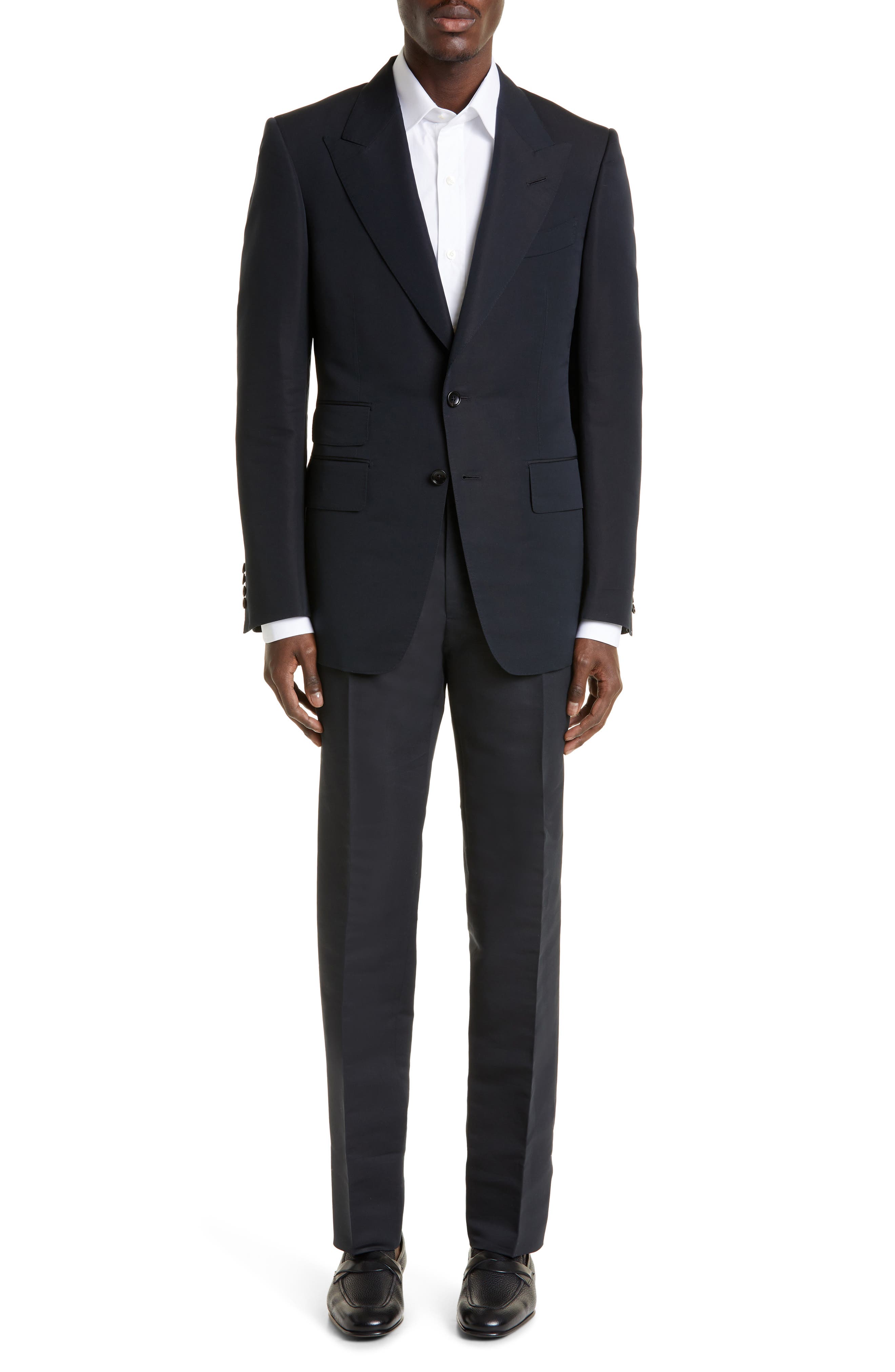 Shelton Cotton & Silk Poplin Tuxedo Pants - image 2