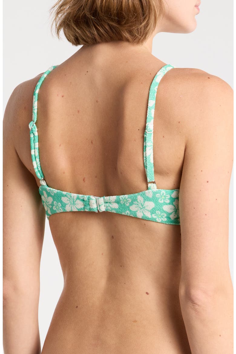 Zen Knot Triangle Swimsuit Top, Alternate, color, PALM PARADISE
