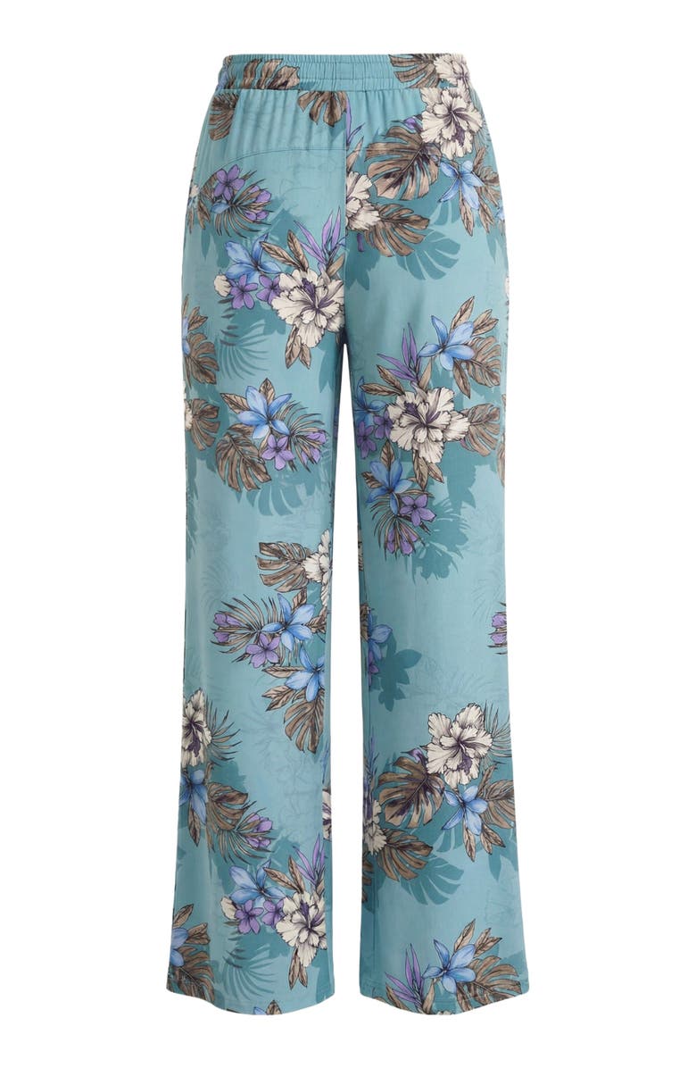 Lords of Harlech Exotic Floral Womens Wide Leg Lounge Pant, Alternate, color, Exotic Floral Teal