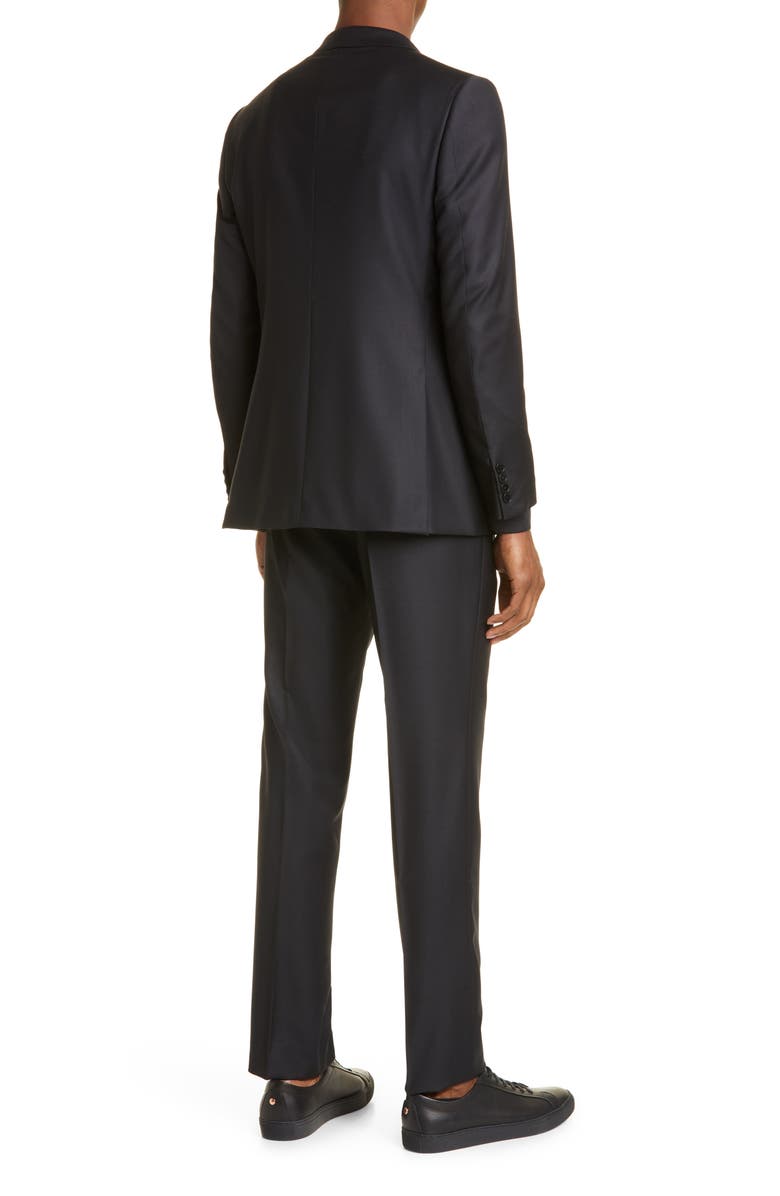ZEGNA Trofeo<sup>™</sup> Classic Fit Black Wool Suit, Alternate, color, Blk Sld