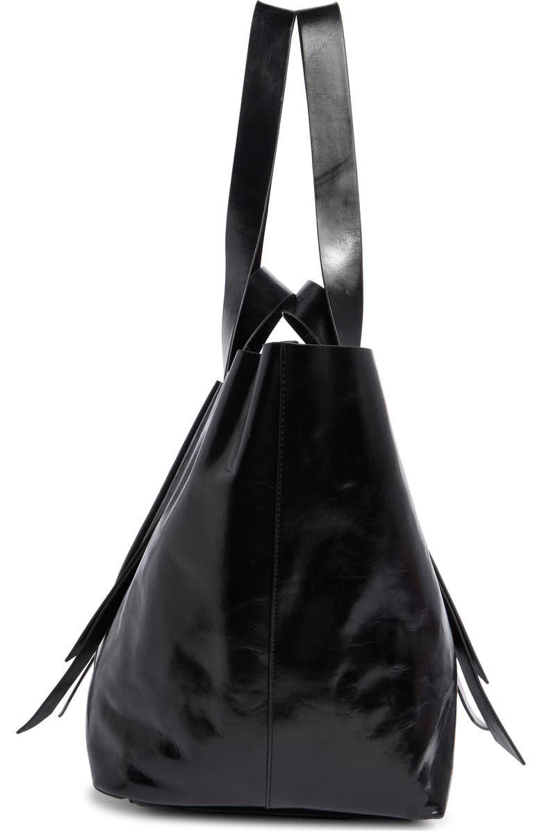 AllSaints Jacqueline Leather Tote, Alternate, color, Black