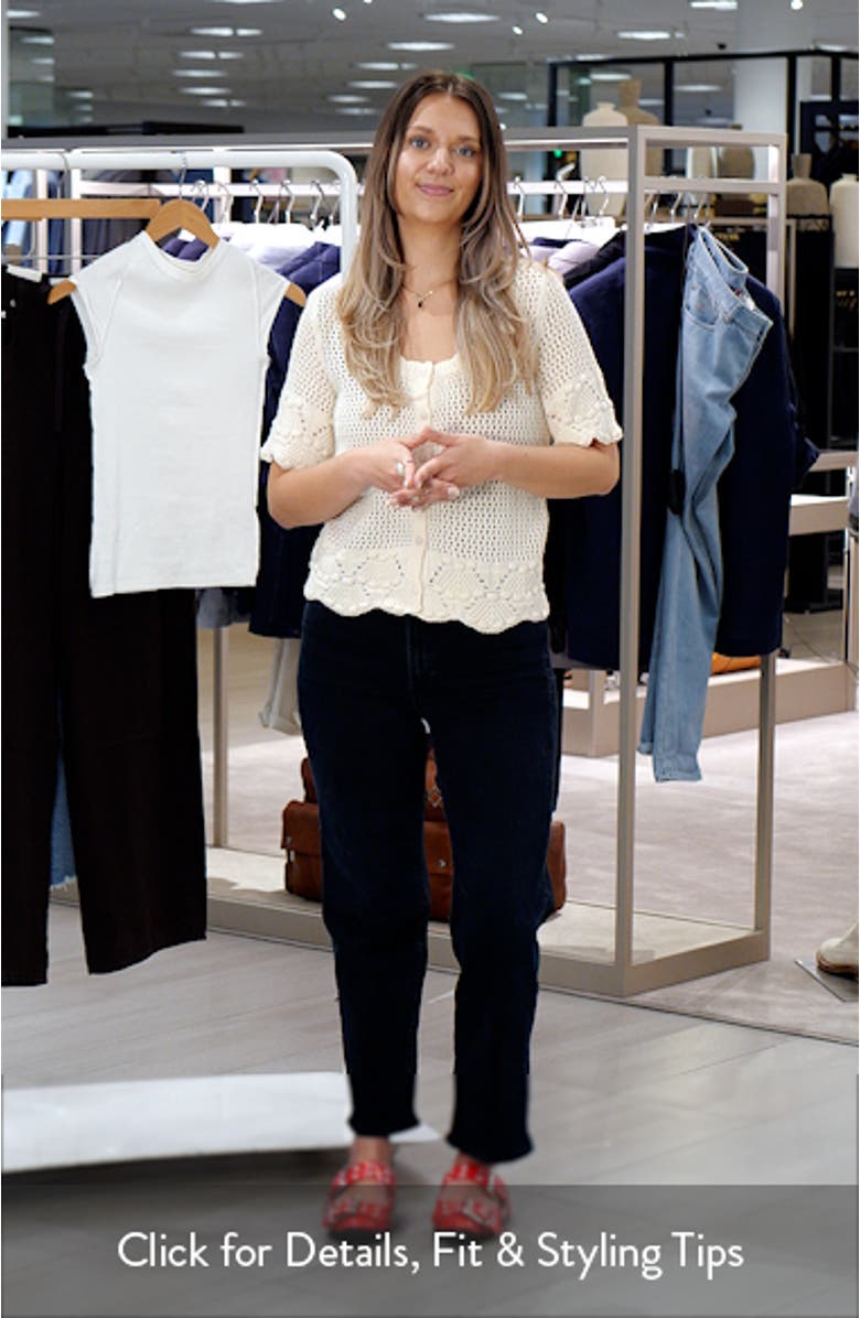 Sandia Open Stitch Organic Cotton Blend Cardigan, sales video thumbnail