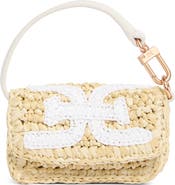 Sam Edelman Lynn Mini Raffia & Leather Wallet