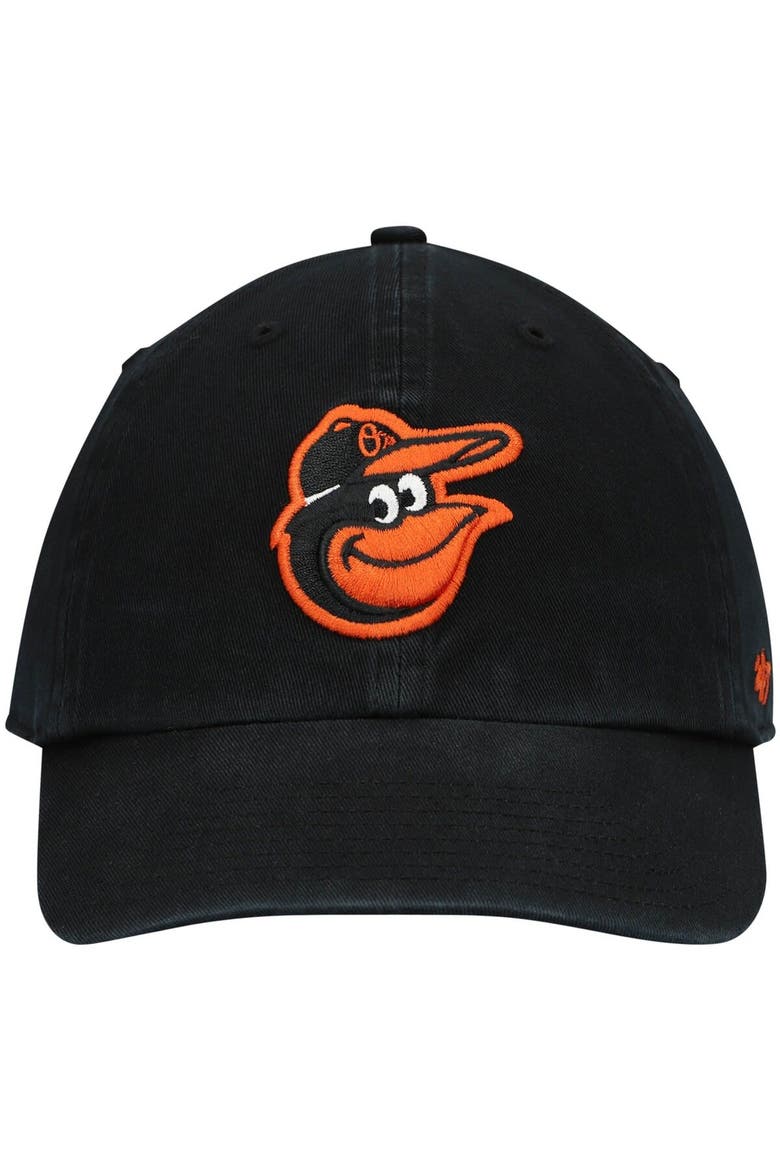 Men's '47 Black Baltimore Orioles Clean Up Adjustable Hat, Alternate, color, Black