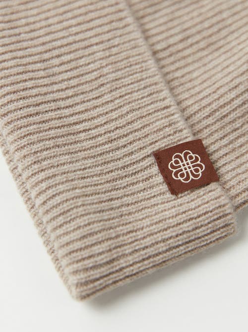 Gobi Cashmere Cashmere Rib Knit Beanie In Neutral