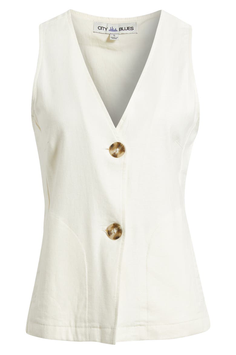 Relaxed Fit Vest, Alternate, color, PARCHMENT