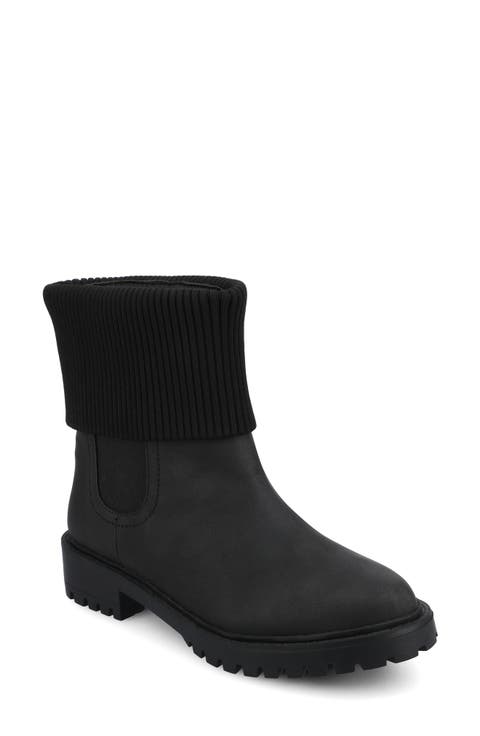 Isabeau Knit Collar Chelsea Boot - Wide Width Available (Women)