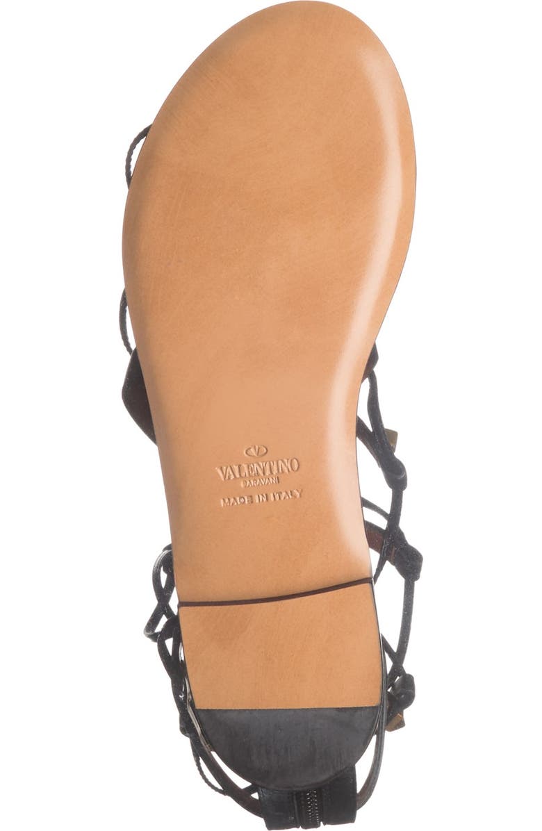 Valentino Garavani 'Rockstud' Tall Gladiator Sandal, Alternate, color,