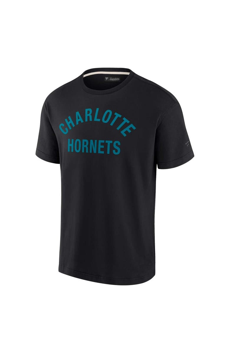 Fanatics Signature Unisex Fanatics Signature Black Charlotte Hornets Elements Super Soft Short Sleeve T-Shirt, Alternate, color, Black