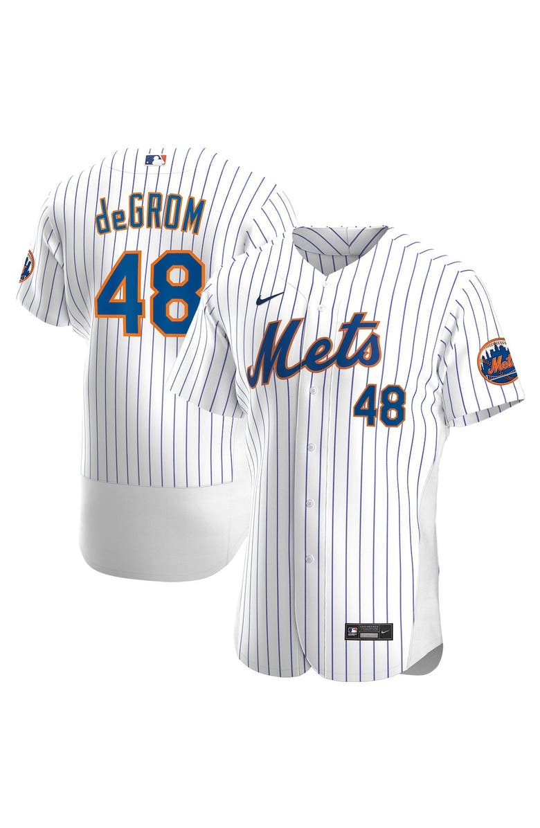 Nike Men's Nike Jacob deGrom White New York Mets Home Authentic Player Jersey, Main, color, 