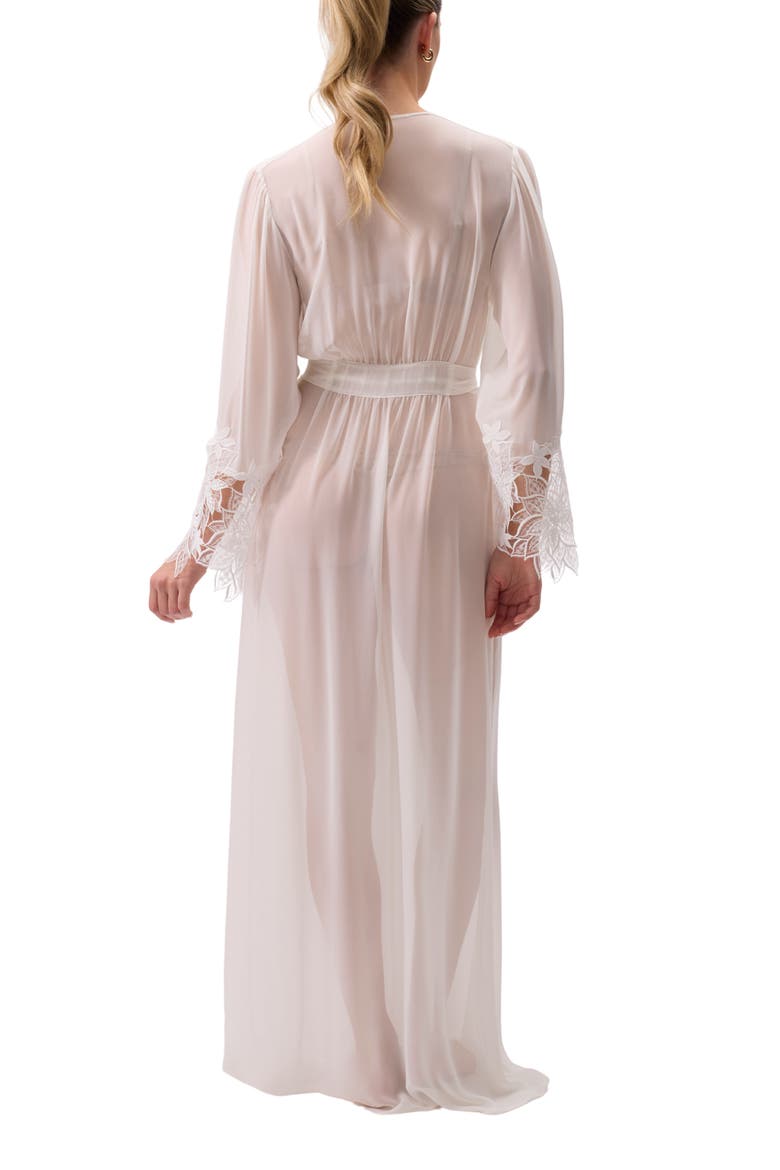 Delight Embroidered Detail Chiffon Robe, Alternate, color, IVORY