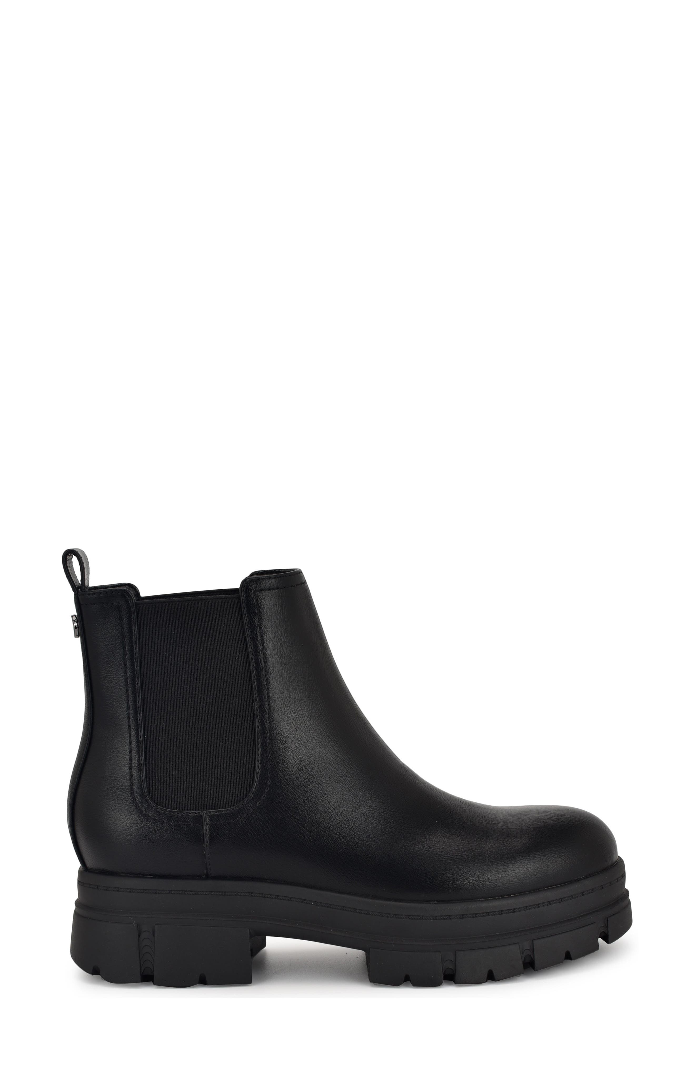 Nine West Kimma Platform Chelsea Boot, Alternate, color, Black/ Black