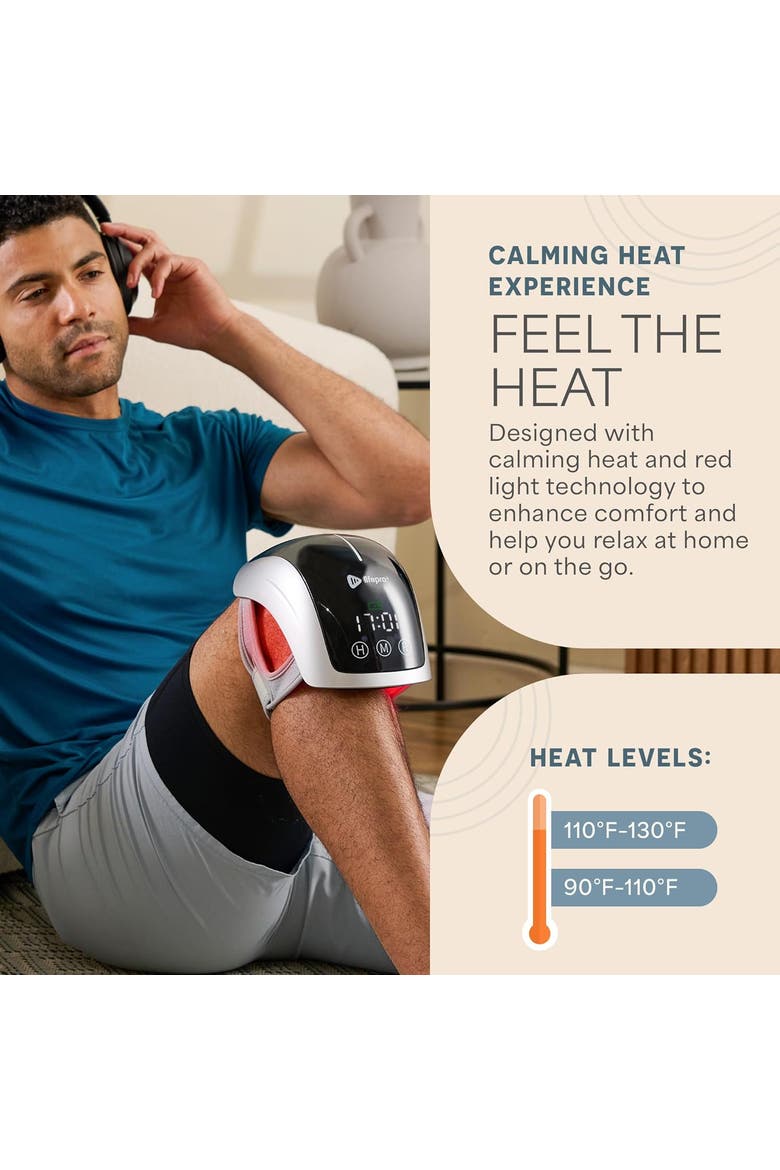 Biorecover Knee Massager with Heat & Red Light Therapy for Knee Brace  Infrared Therapy Device, Alternate, color, Knee Messager
