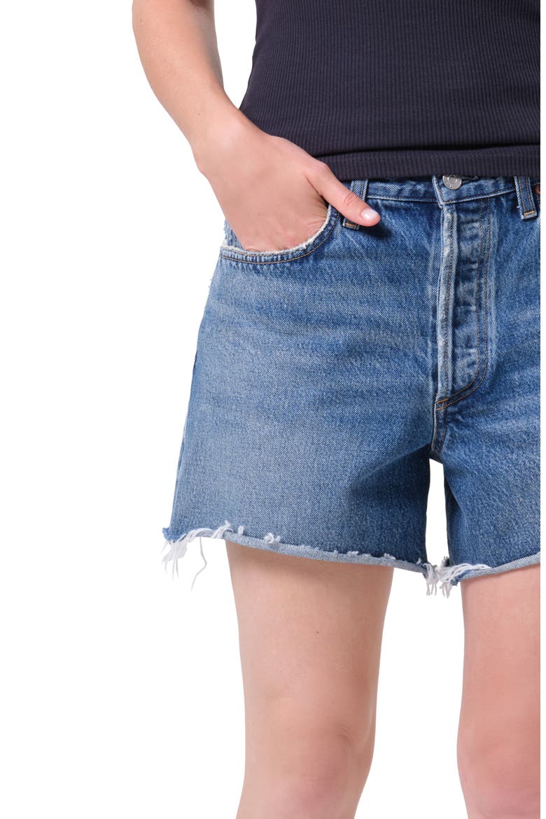 Nye Denim Cutoff Shorts, Alternate, color, BOUNTY MED CLASSIC WASH INDIGO