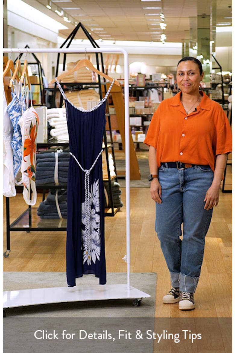 Mariner Tie Waist Sleeveless Cover-Up Midi Dress video