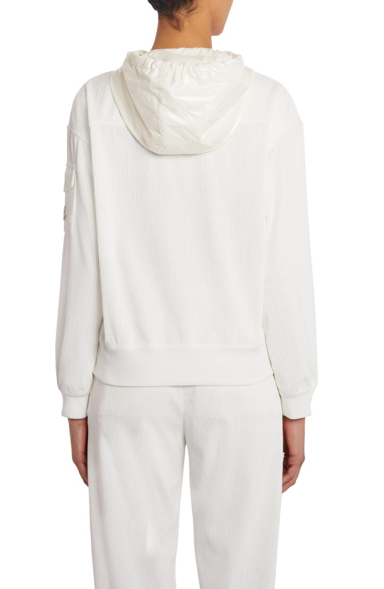 Moncler Stretch Corduroy Popover Hoodie, Alternate, color,