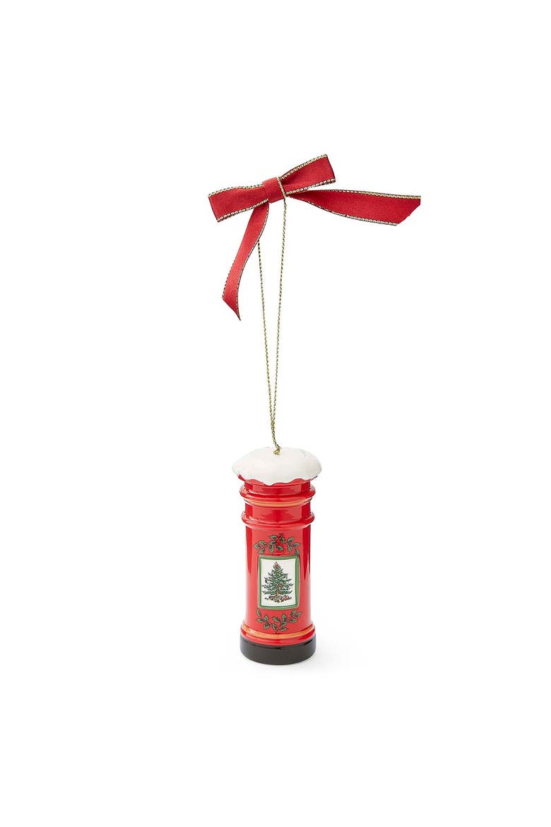 Christmas Tree British Post Box Ornament, Alternate, color, Multi