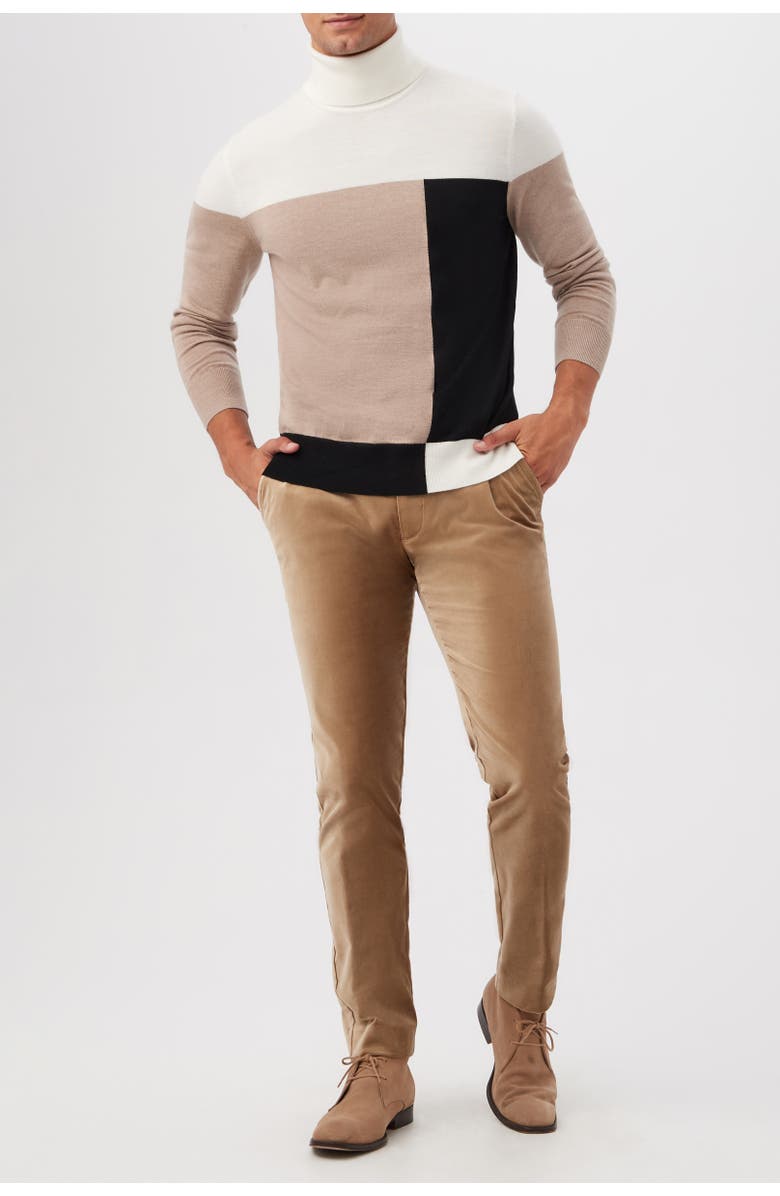 MR TURK Callisto Color Block Turtle Neck Sweater, Main, color, Multi