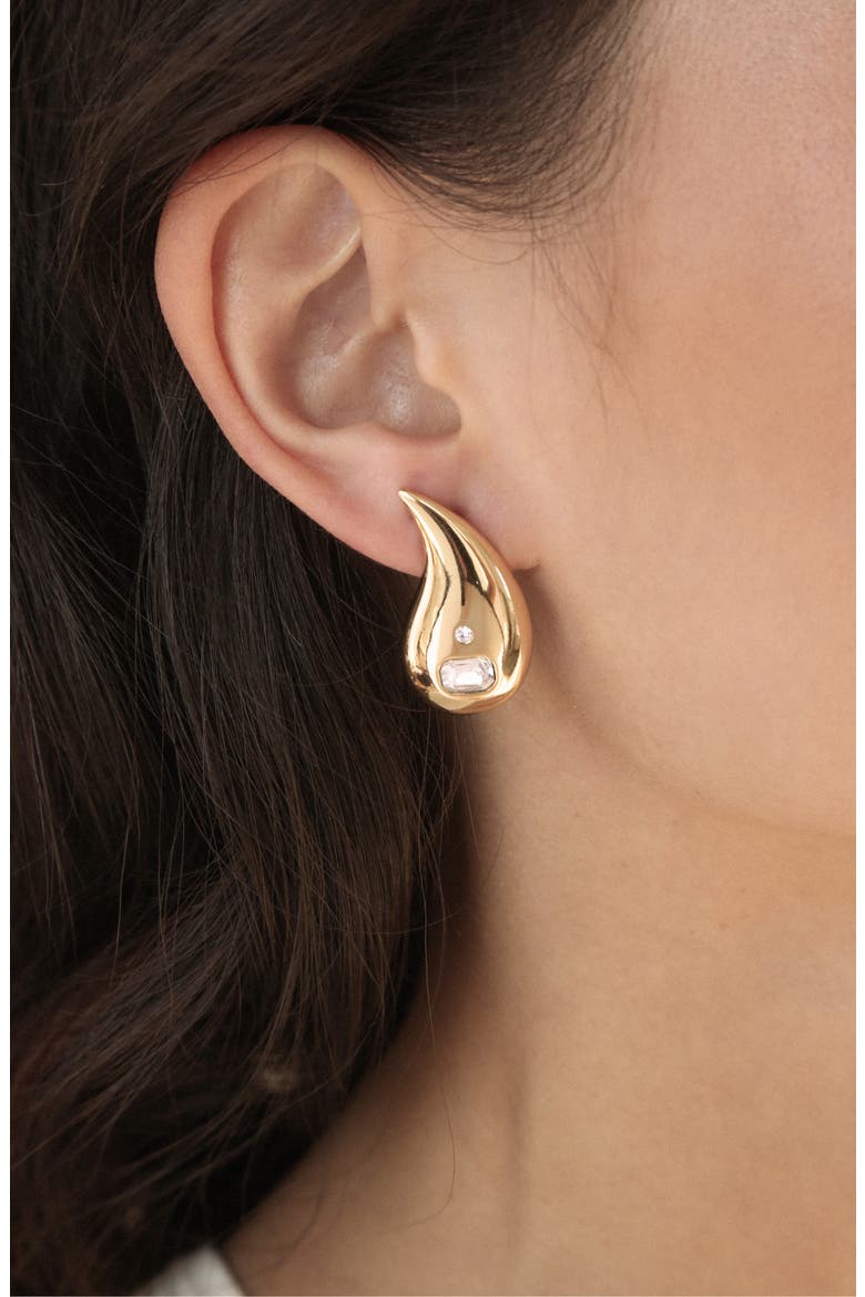Teardrop Statement Earrings, Alternate, color, GOLD