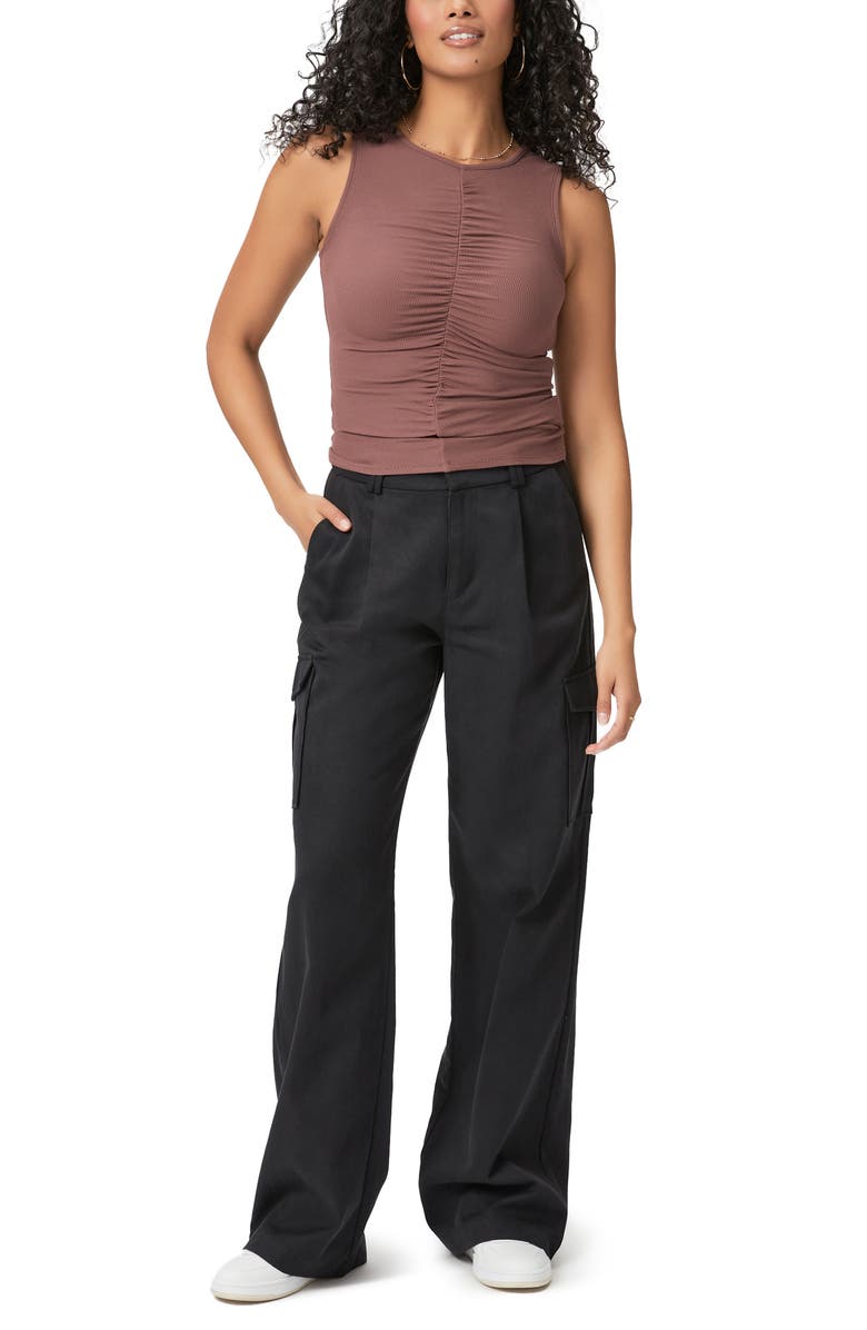 PAIGE Nashville Wide Leg Pants, Alternate, color, Black