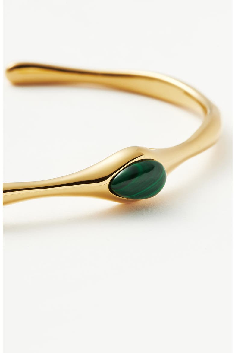 Malachite Cuff Bracelet, Alternate, color, GOLD