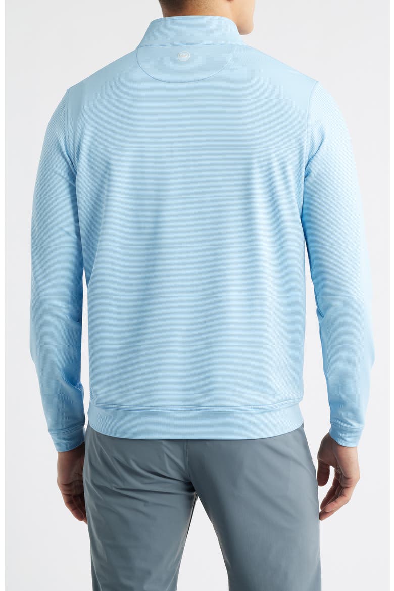 Perth Sugar Stripe Quarter Zip Performance Pullover, Alternate, color, BLUEBIRD
