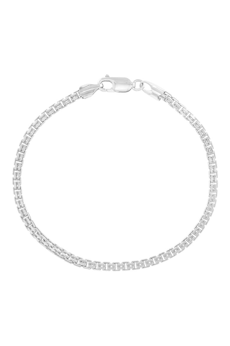 Box Chain Bracelet, Alternate, color, SILVER