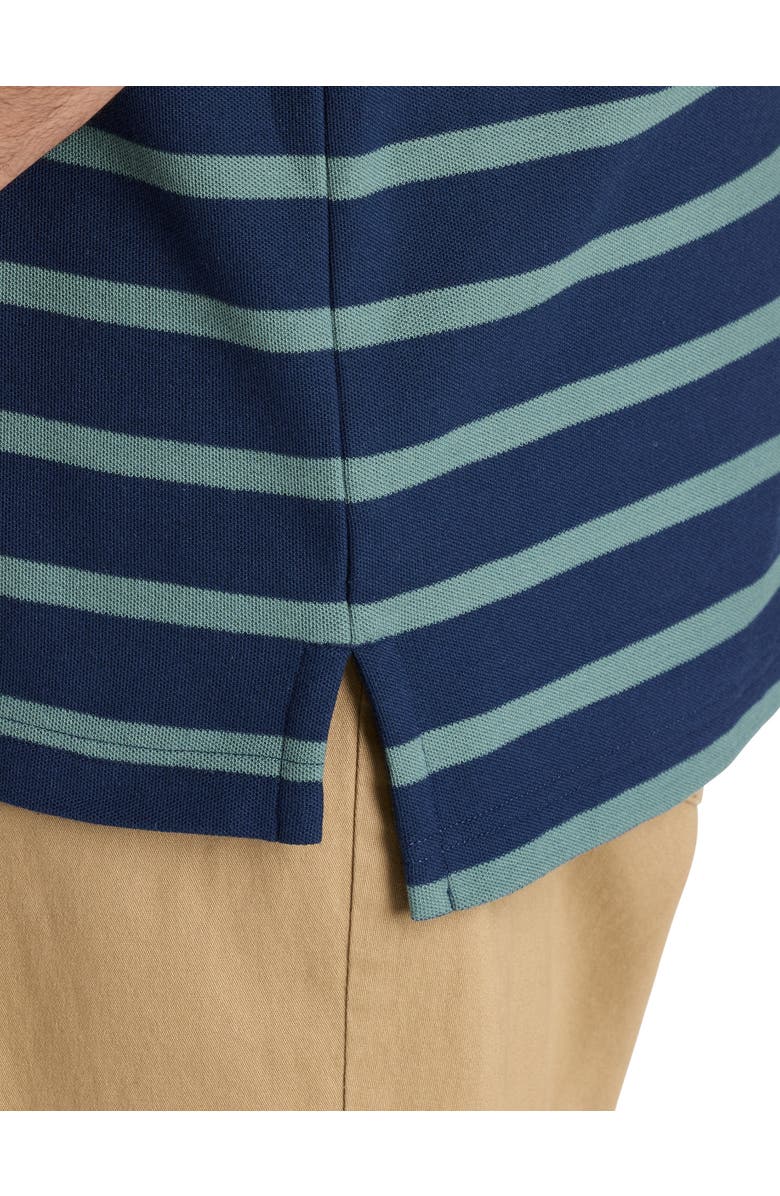 Harbor Bay by DXL Big & Tall Medium Striped Polo Shirt, Alternate, color, Blue Multi