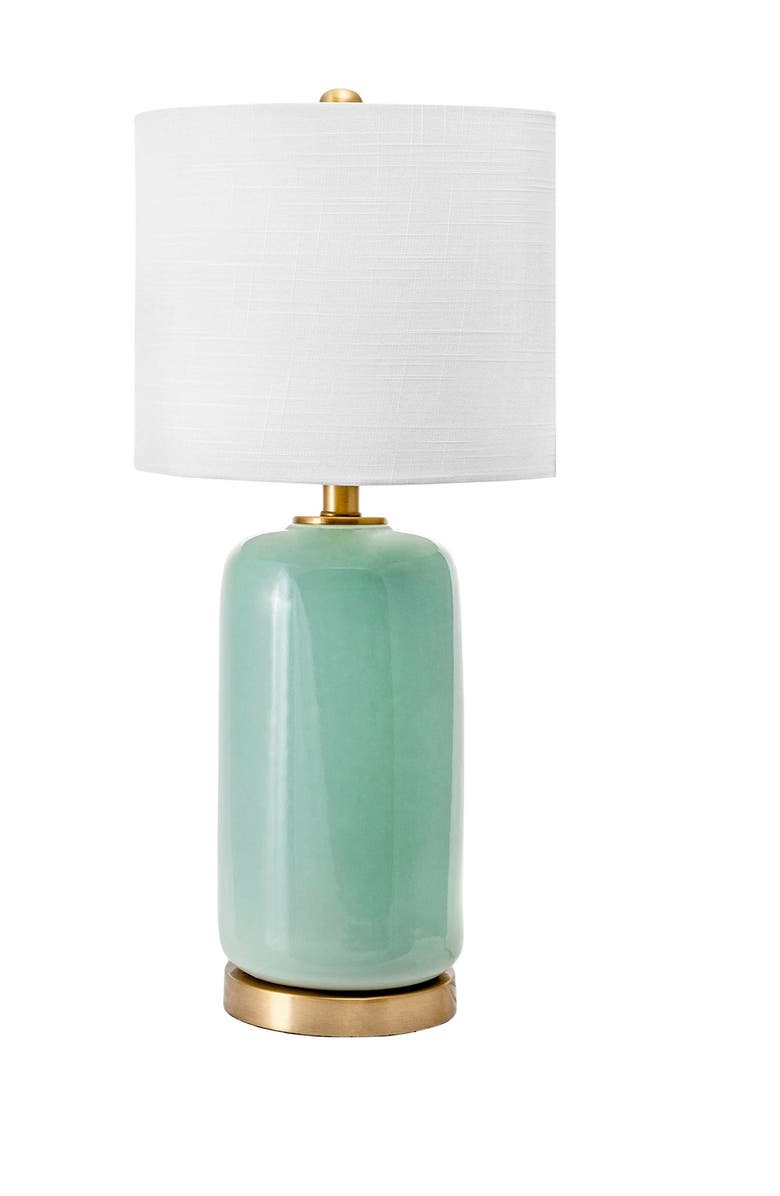NULOOM Green Bell 26" Ceramic Table Lamp, Main, color,