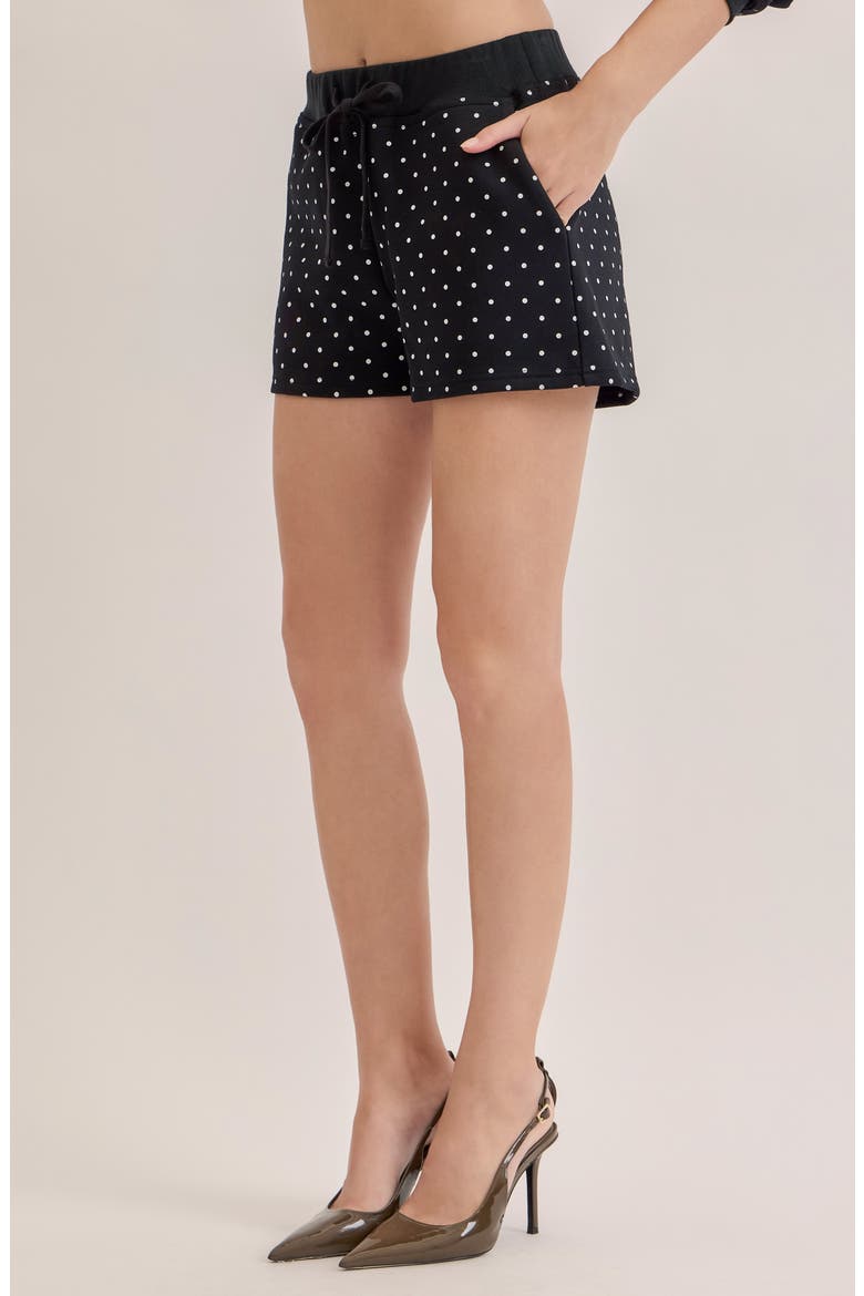 Monroe Dotted Jersey Shorts, Alternate, color, BLACK WHITE DOTS
