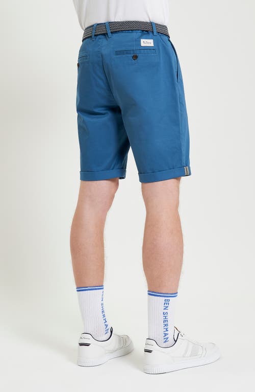 Ben Sherman Signature Stretch Twill Chino Shorts In Airforce Blue