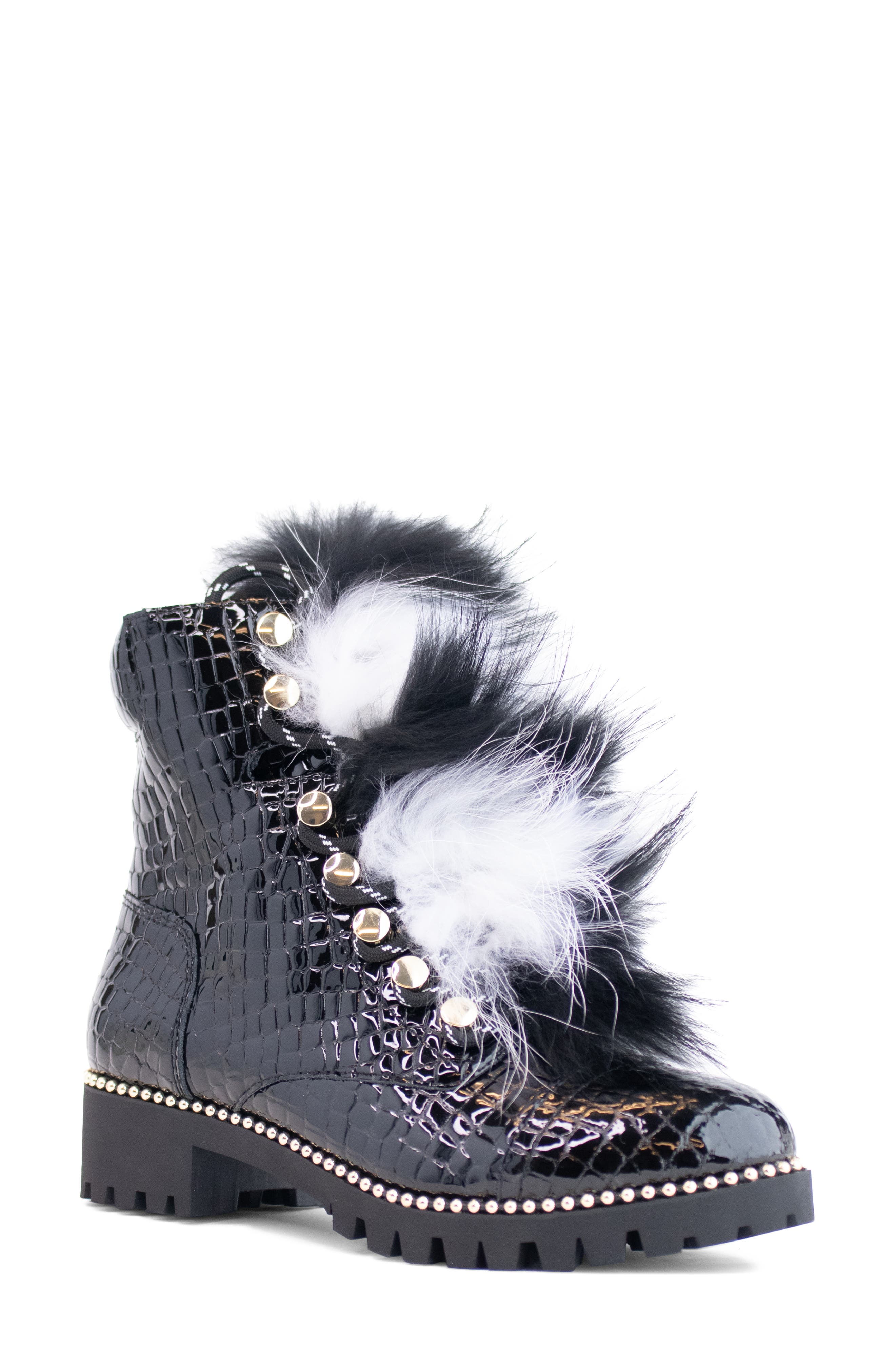 Cecelia New York Trekker Boot with Genuine Shearling Trim, Main, color, 