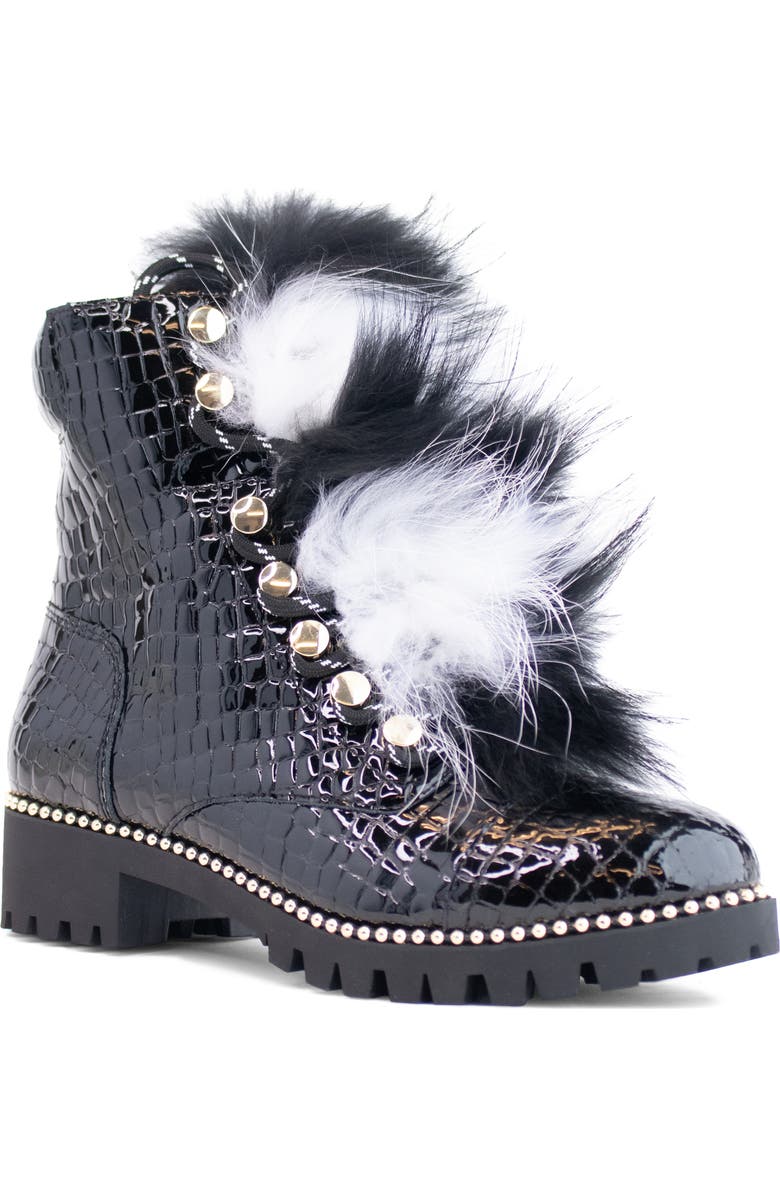 Cecelia New York Trekker Boot with Genuine Shearling Trim, Main, color,