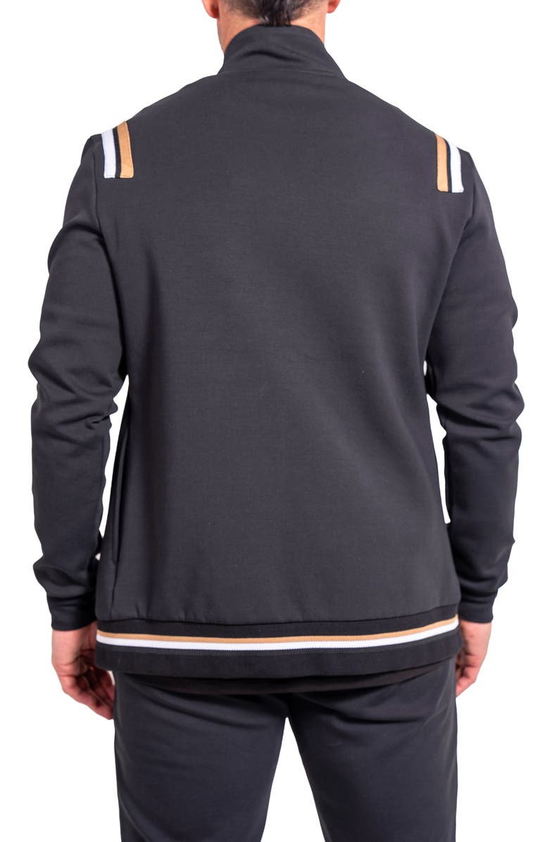 Maceoo Zipper Modish85 Black Knit Track Jacket, Alternate, color, Black